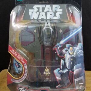 Star Wars Transformers Obi-Wan Kenobi Jedi Starfighter new 2005